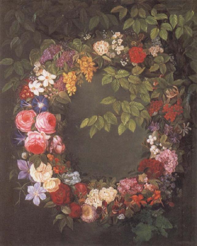 Jensen Johan Garland of flowers France oil painting art